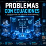 Problemas con ecuaciones, con una ecuación holográfica, balanza matemática, ejemplos resueltos y aplicaciones en compras, finanzas, ingeniería y tecnología.
