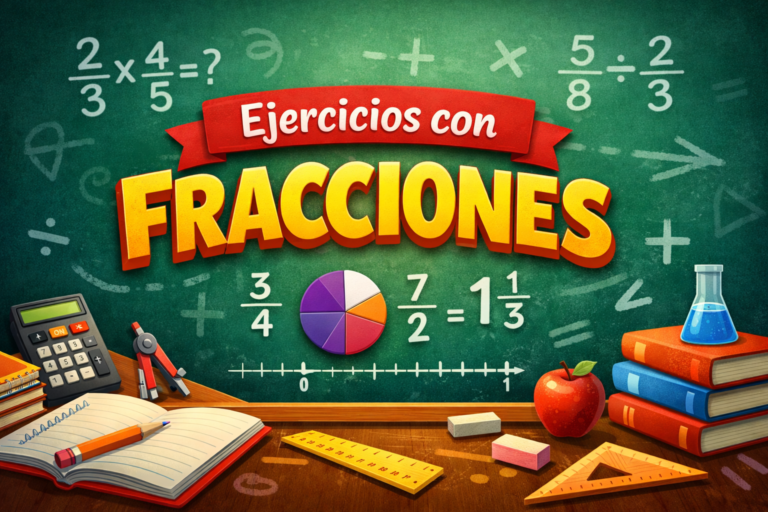 ejercicios con fraciones, aprende de manera fácil, paso a páso 2026