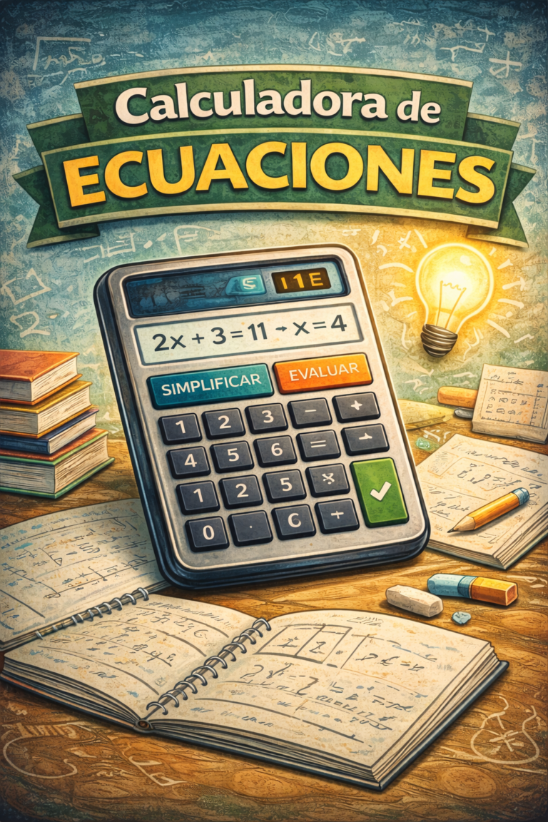 Calculadora de ecuaciones, aprende paso a paso, fácil de utilizar, resultados precisos 2026.