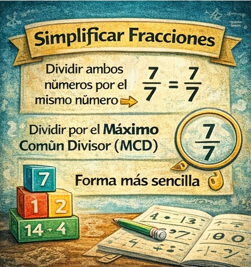 Simplifica fácil una fracción, divide para el máximo común divisor, aprende fácil ahora.