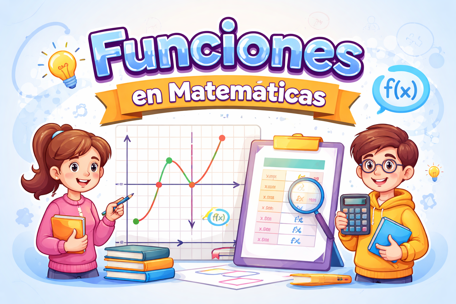 alt="Gráfica de funciones en matemáticas con tabla de valores y explicación visual"