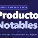 Productos Notables con las 7 fórmulas fundamentales del álgebra.