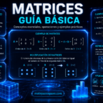 Qué son las matrices: guía básica con conceptos fundamentales, tipos de matrices, operaciones básicas, multiplicación de matrices, ejemplos resueltos y aplicaciones en economía, ingeniería, ciencia de datos, gráficos por computadora e inteligencia artificial.